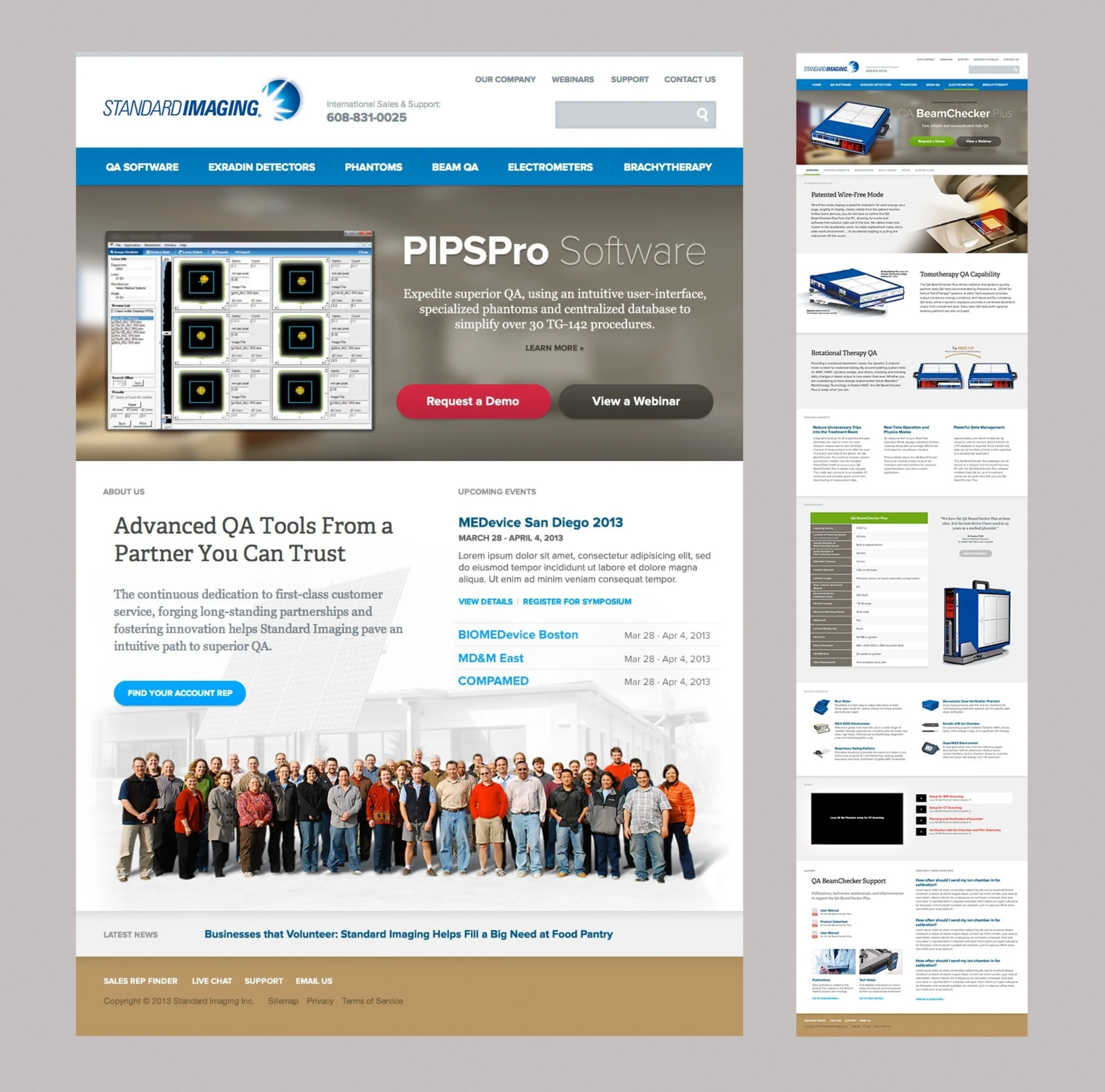 Standard Imaging Web Design