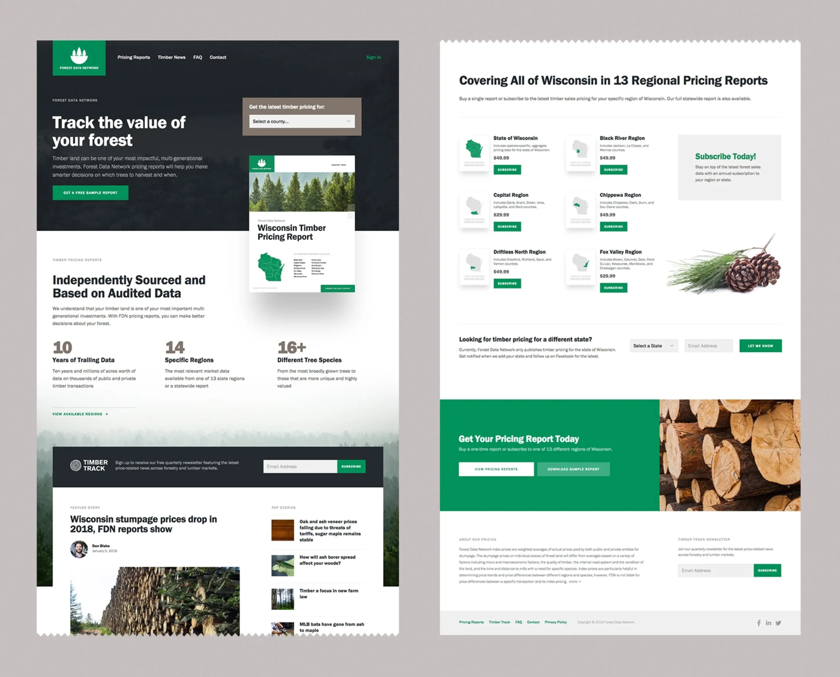 Forest Data Network Web Design